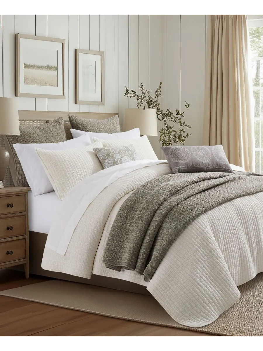 Комплект постельного белья Loden Stone Washed, 2 предмета, размер Twin/Twin XL Levtex — изображение 2 из 5, бежевый
