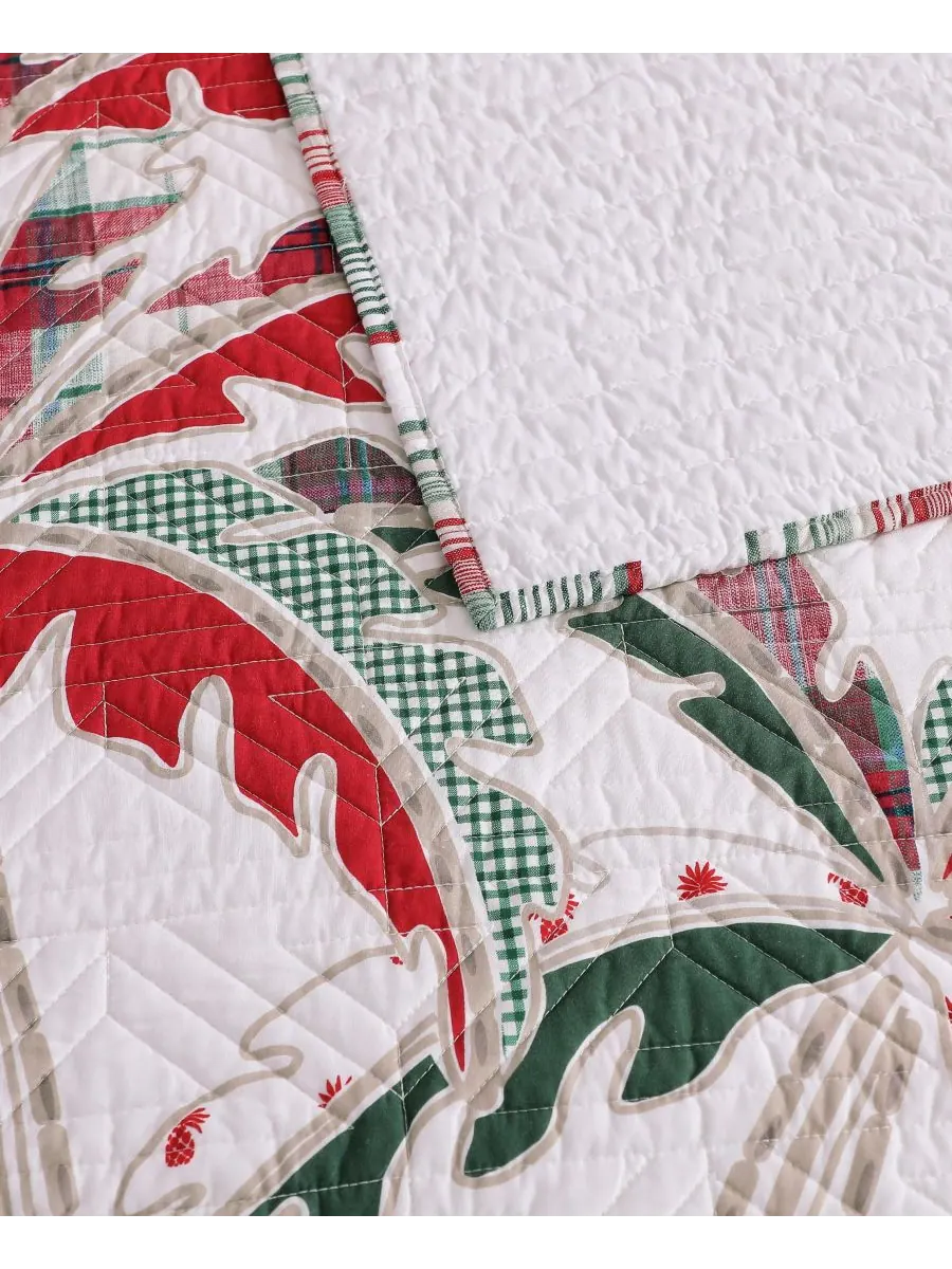Комплект постельного белья Tommy Bahama Palm Tree Patchwork, двусторонний, 3 предмета, размер King — изображение 4 из 8