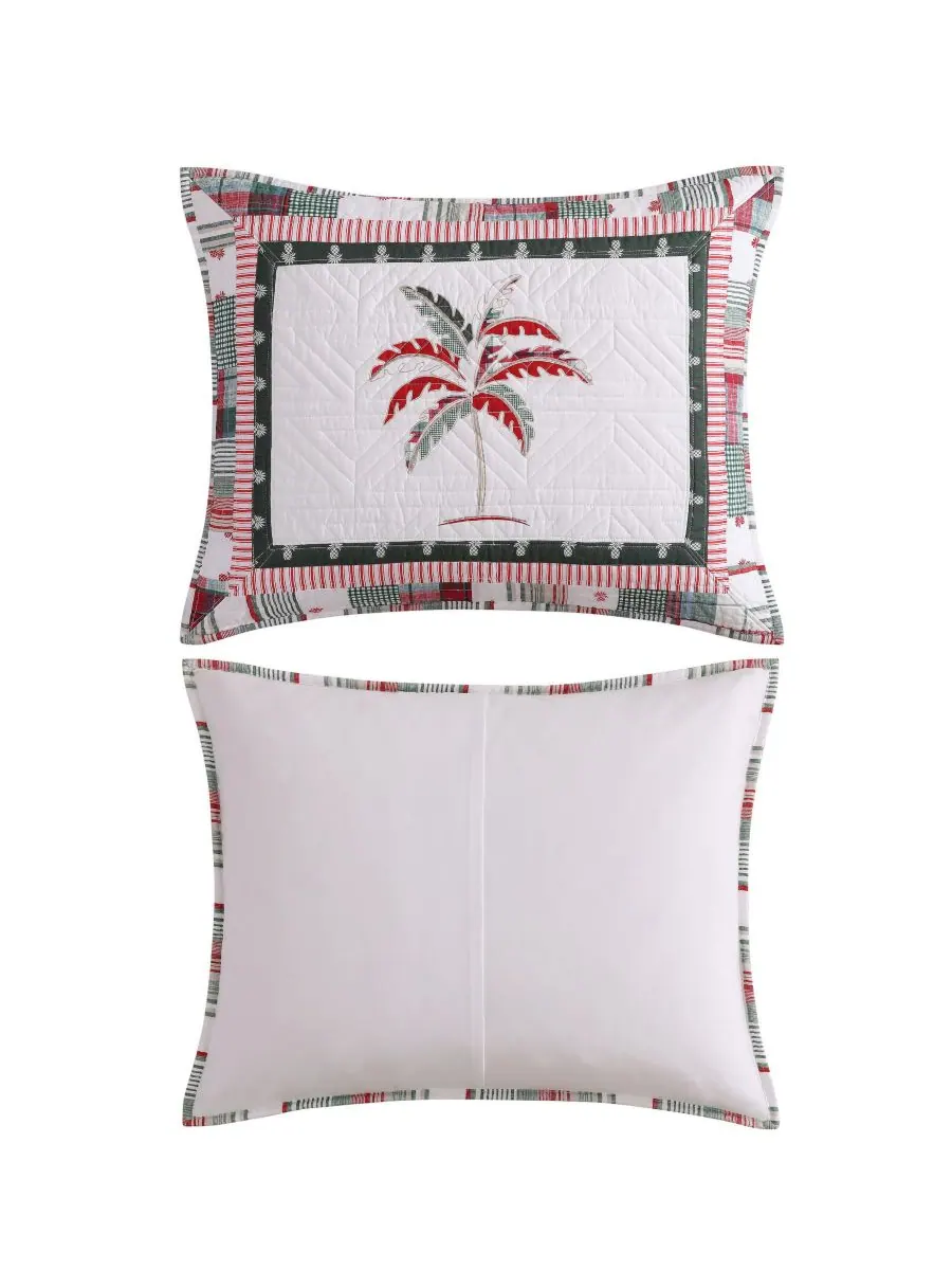 Комплект постельного белья Tommy Bahama Palm Tree Patchwork, двусторонний, 3 предмета, размер King — изображение 8 из 8