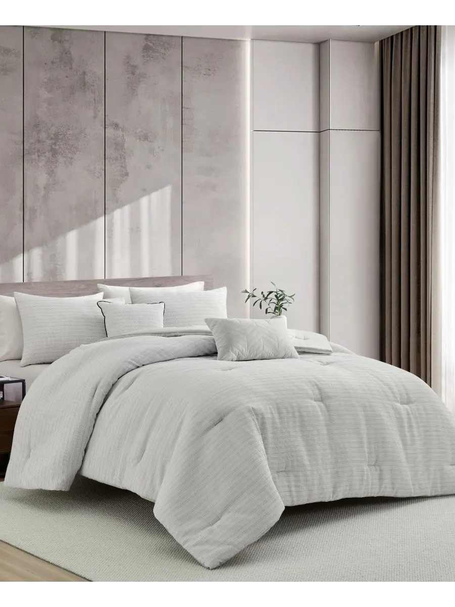 Комплект постельного белья из 4 предметов с рельефным вафельным рисунком, размер Twin Kenneth Cole — изображение 7 из 10