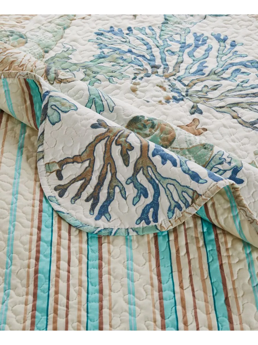 Комплекты стеганых одеял Atlantis Coastal Greenland Home Fashions — изображение 5 из 5, зеленый