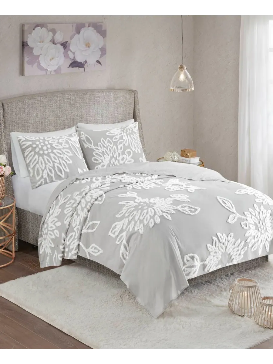 Комплект постельного белья Veronica Floral Tufted из 3 предметов, размер King/California King — изображение 3 из 10
