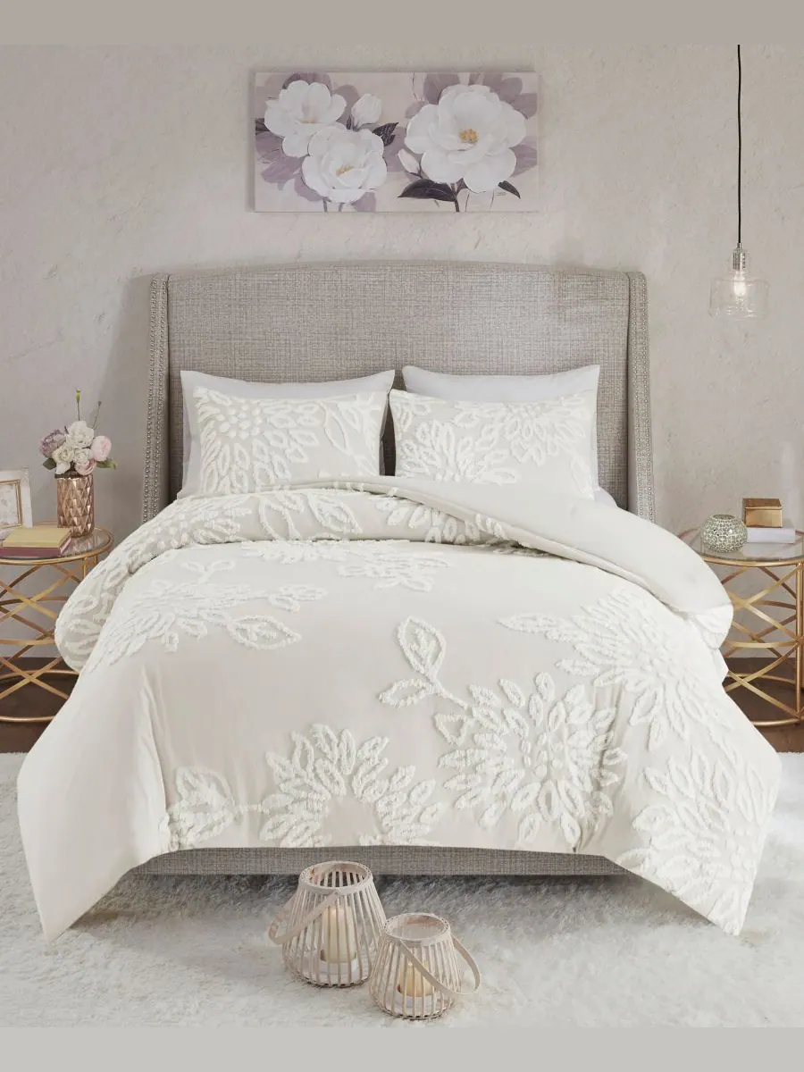 Комплект постельного белья Veronica Floral Tufted из 3 предметов, размер King/California King