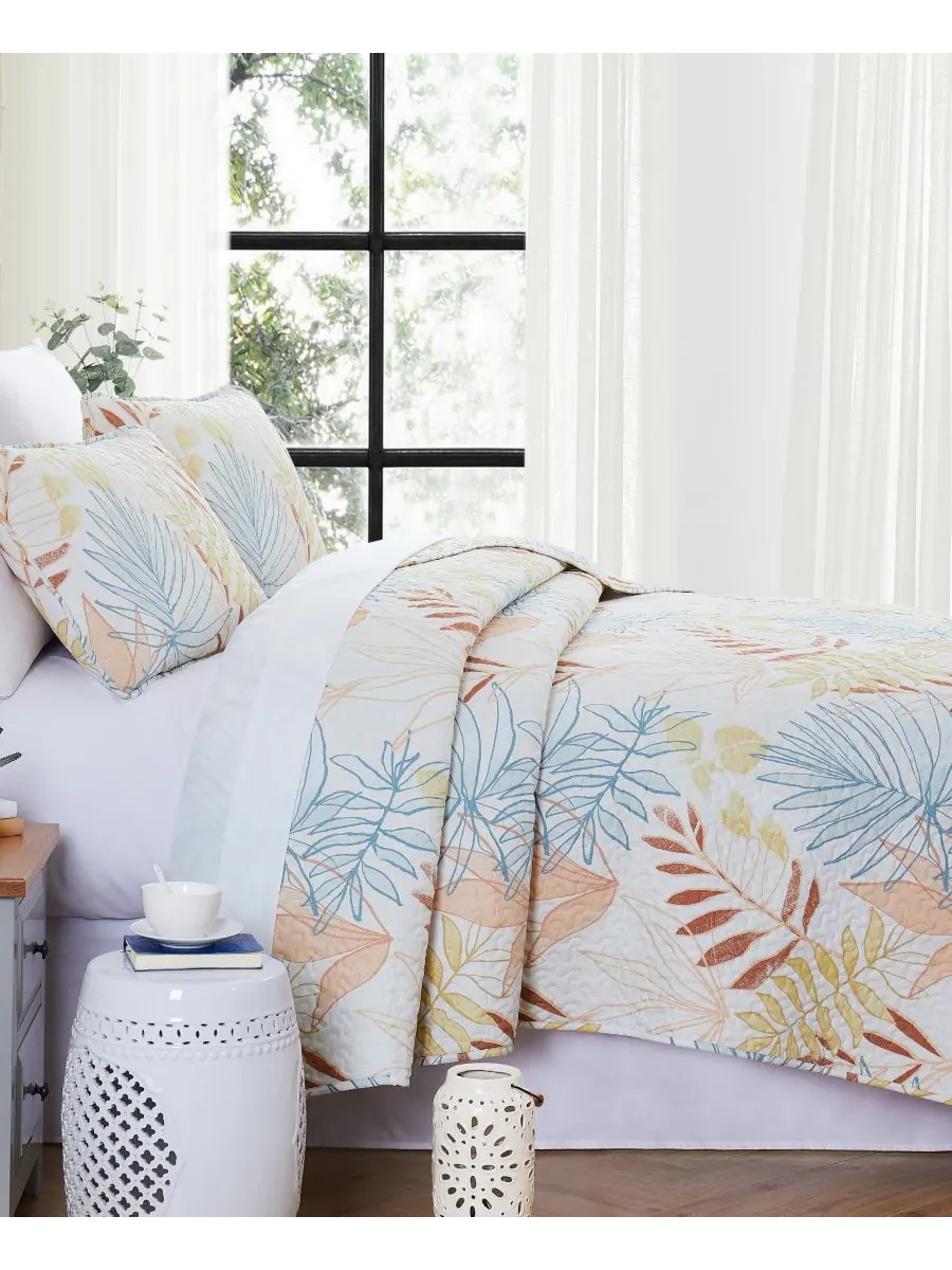 Комплект постельного белья Tropic Leaf из 3 предметов, размер Full/Queen Southshore Fine Linens — изображение 2 из 4, мульти