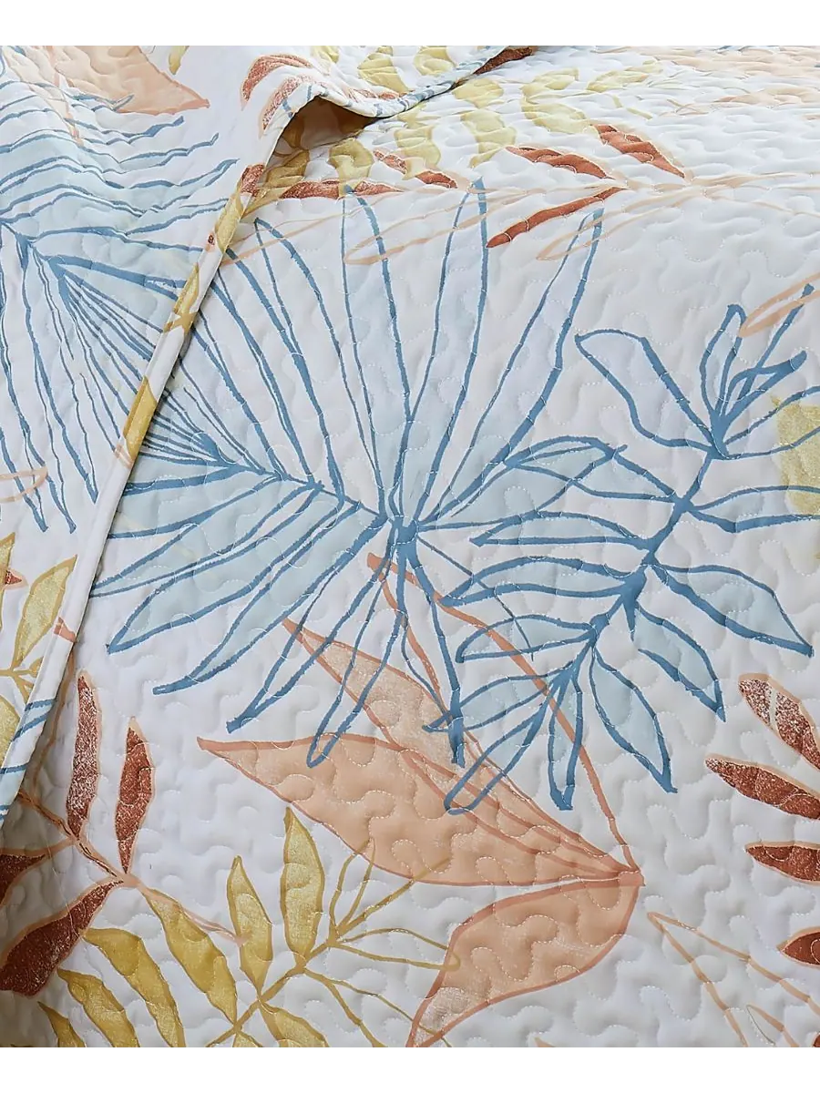 Комплект постельного белья Tropic Leaf из 3 предметов, размер Full/Queen Southshore Fine Linens — изображение 4 из 4, мульти