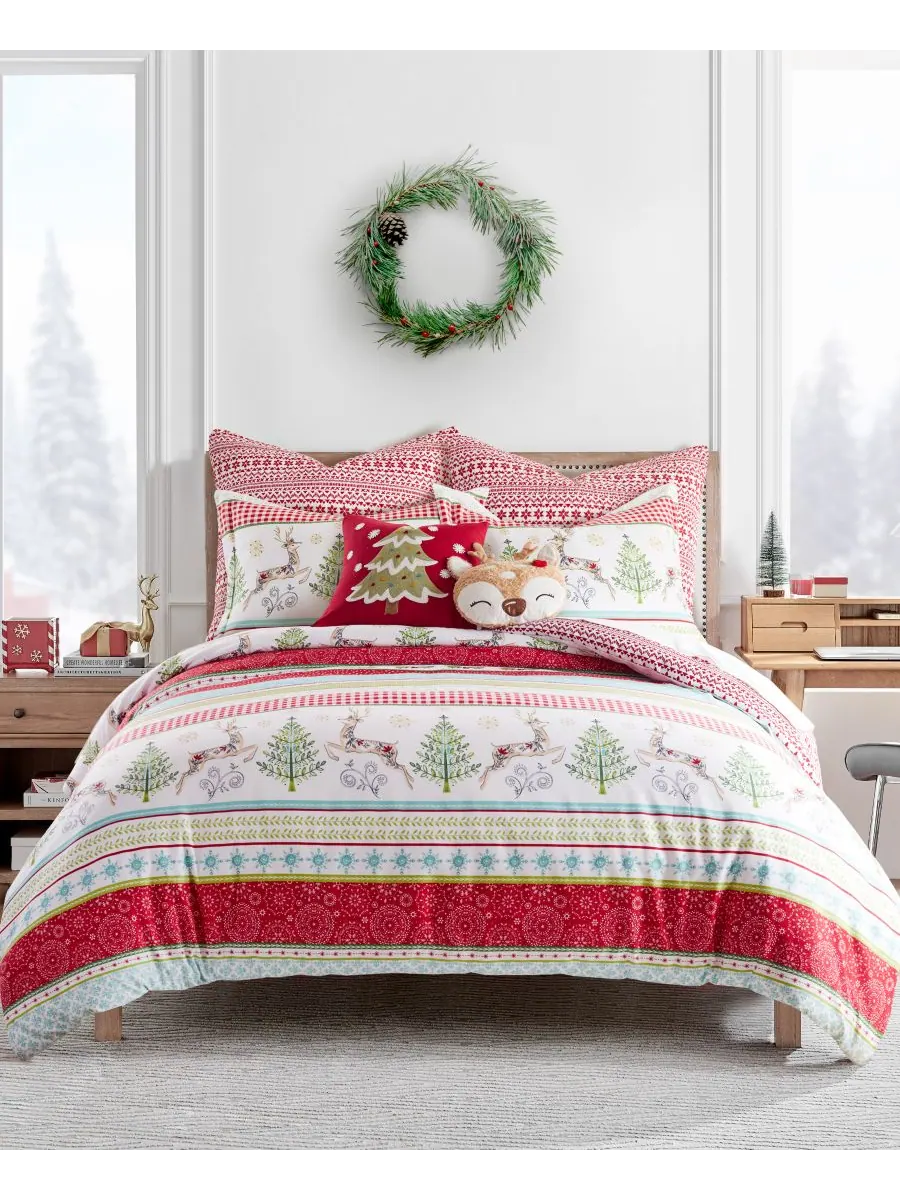 Комплект постельного белья Home Merry and Bright Comet and Cupid, 3 предмета, двусторонний, размер
