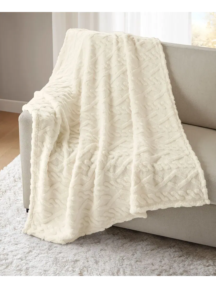 Плед с косами 127×152 см Premier Comfort