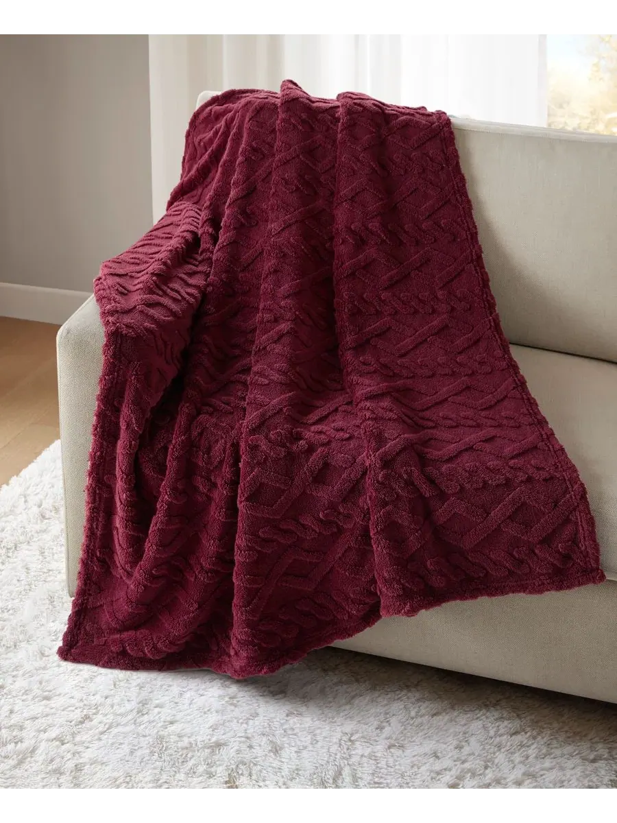 Плед из косой вязки, 127 x 152 см Premier Comfort
