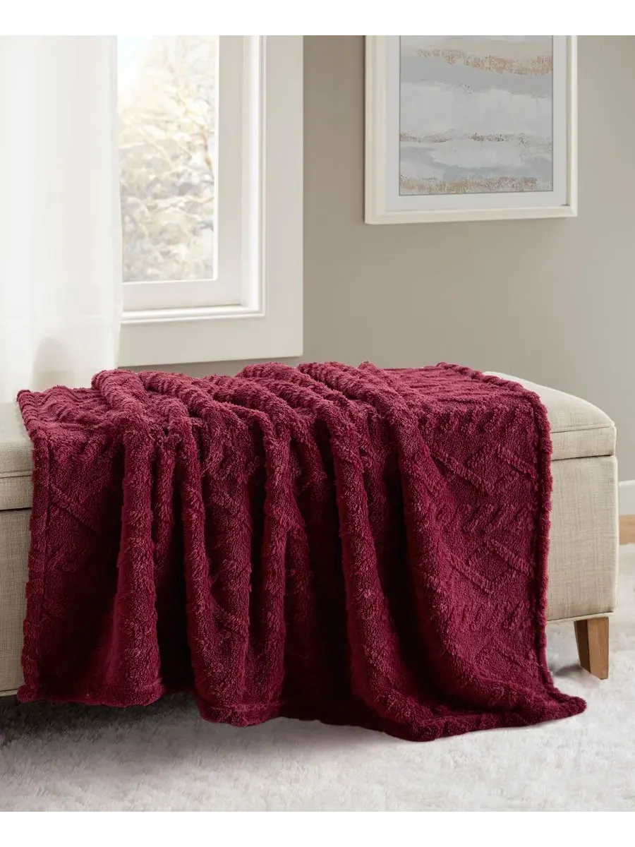 Плед из косой вязки, 127 x 152 см Premier Comfort — изображение 3 из 7, зиндаль