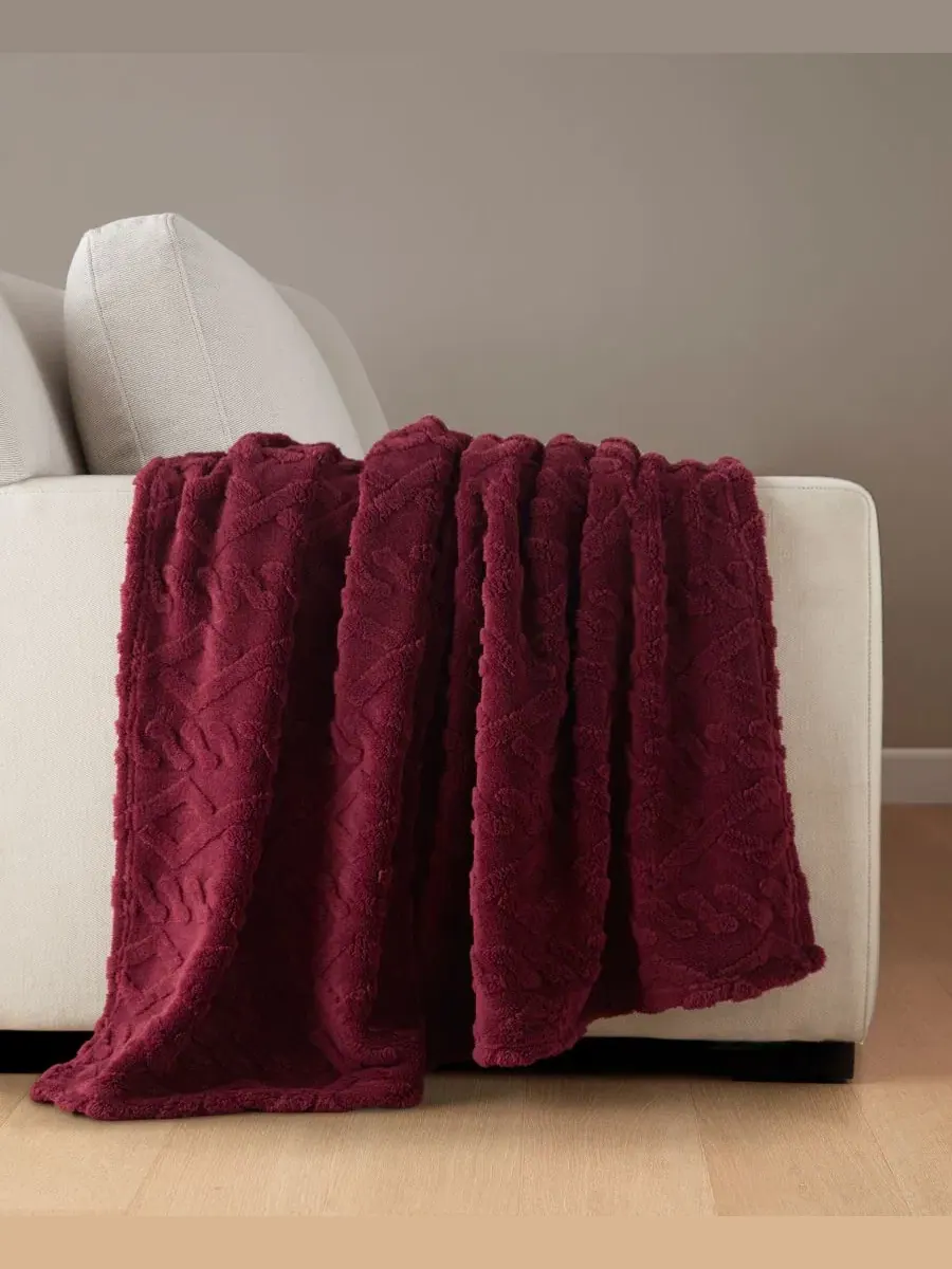 Плед из косой вязки, 127 x 152 см Premier Comfort — изображение 4 из 7, зиндаль