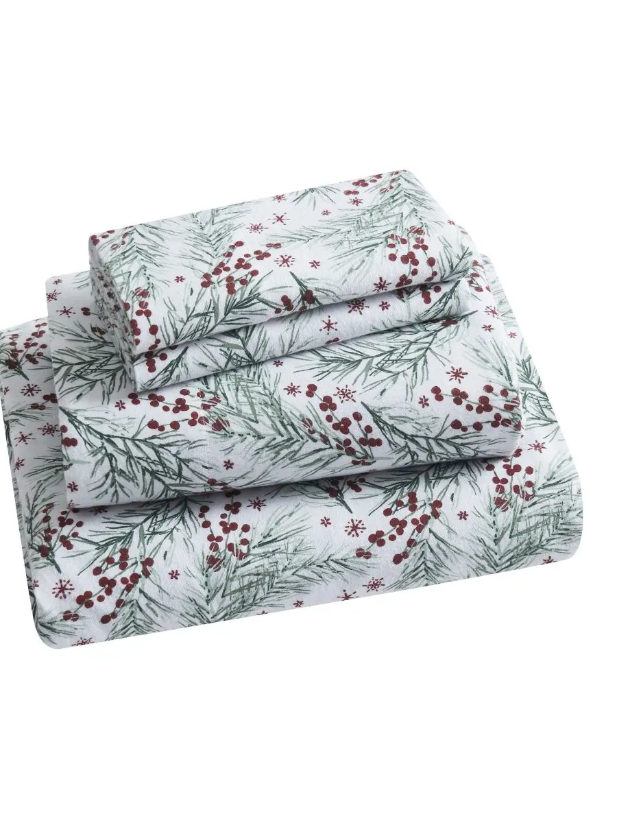 Комплект постельного белья Home Pine из 100% хлопковой фланели, 3 предмета, размер Twin Tahari