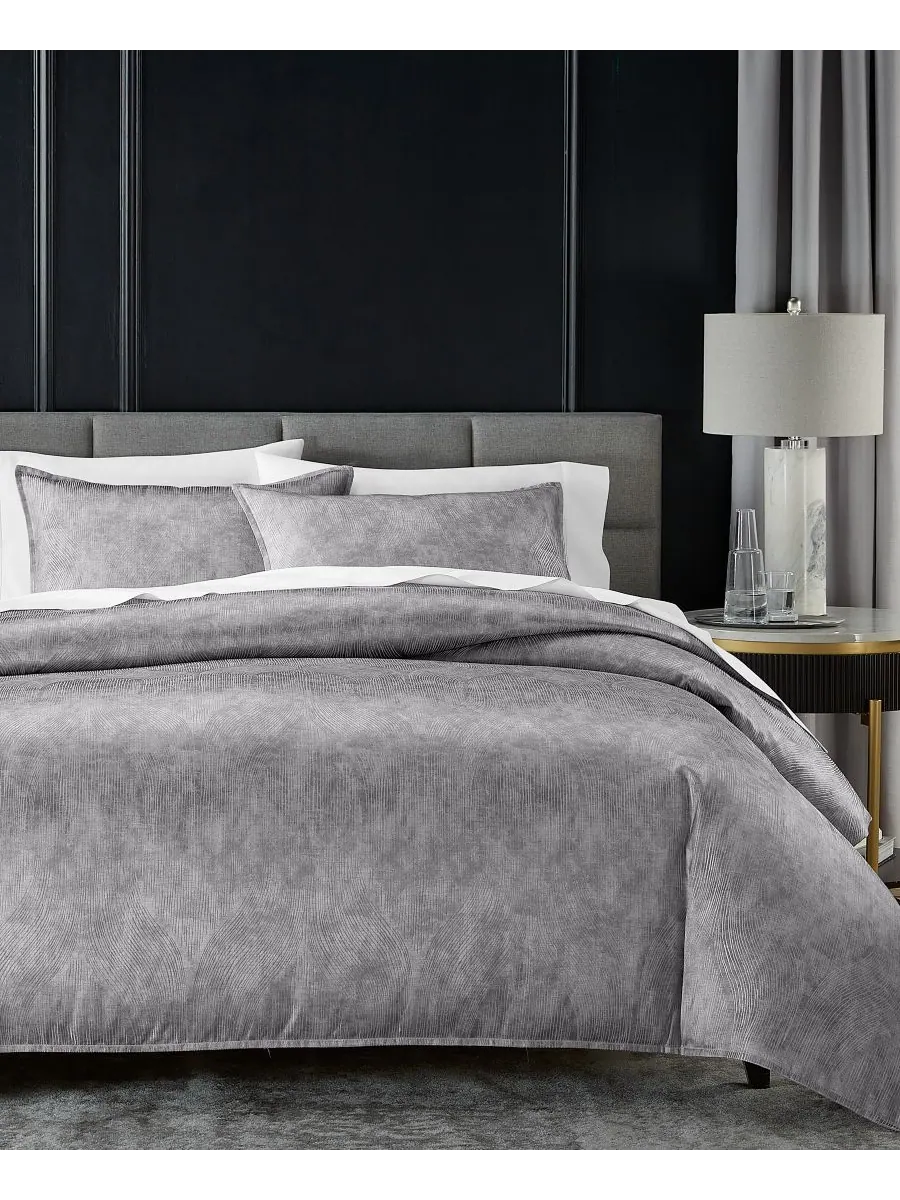 Комплект постельного белья Linear Ogee из 3 предметов, размер King Hotel Collection — изображение 7 из 9, серебряный