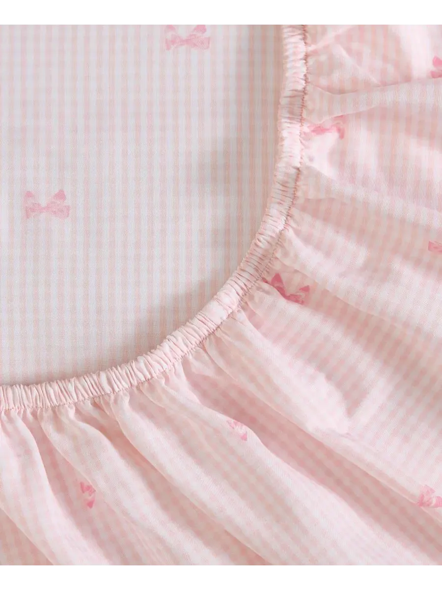 Комплект простыней с принтом Tiny Bows Laura Ashley Kids — изображение 5 из 6, розовый