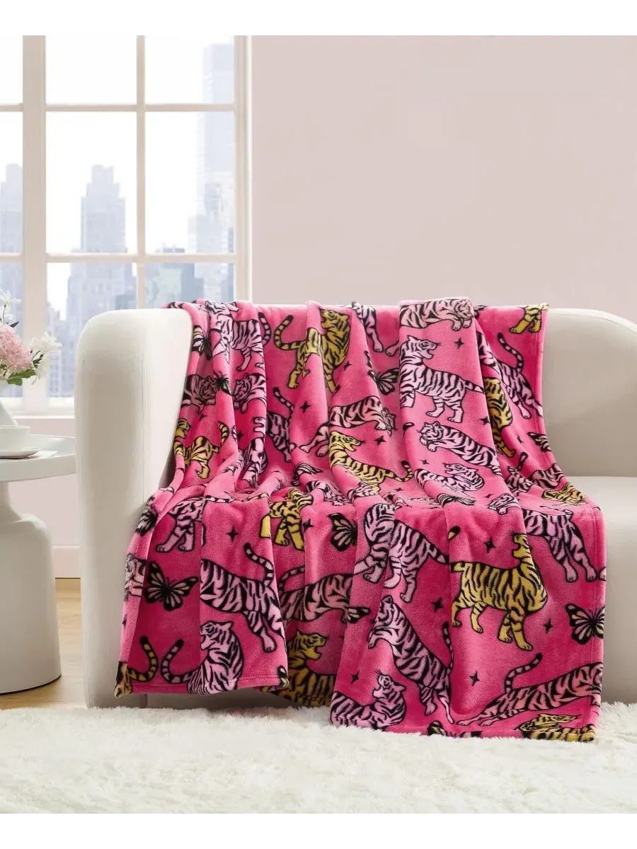 Плед из флиса с принтом Butterfly Tiger Betsey Johnson — изображение 4 из 5