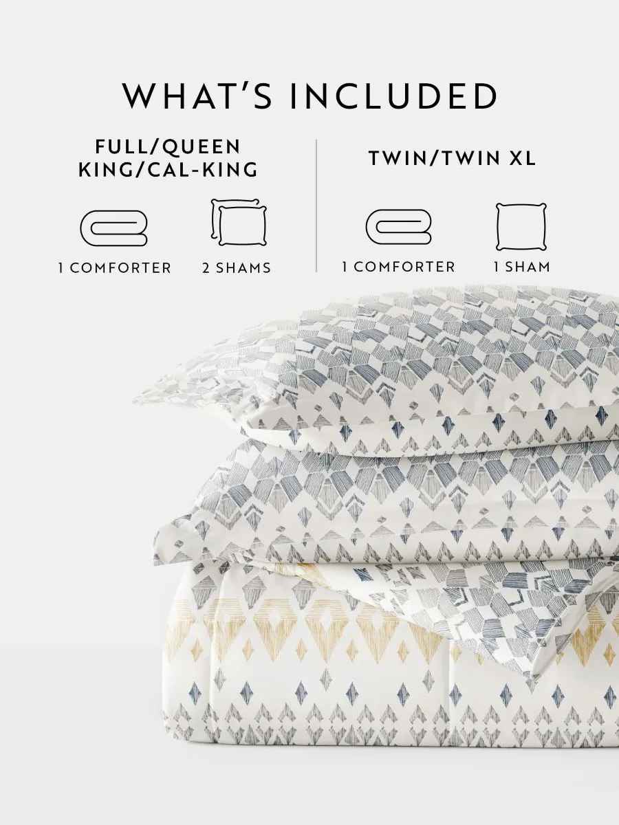 Комплект постельного белья Mayan Stamp из 2 предметов, размер Twin/Twin XL Ienjoy Home — изображение 7 из 7, серый