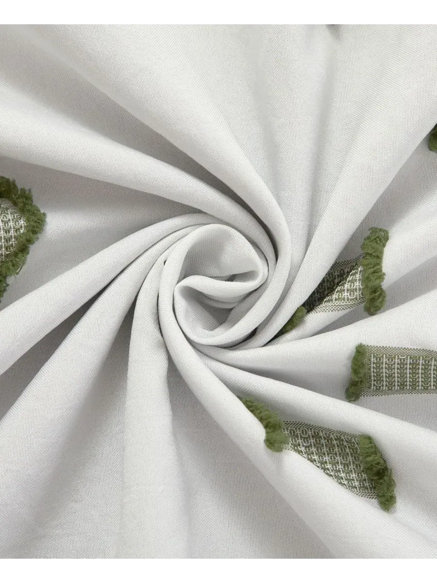 Комплект постельного белья Sanissa Geometric из 7 предметов, размер Queen Stratford Park — изображение 6 из 10, белый зеленый