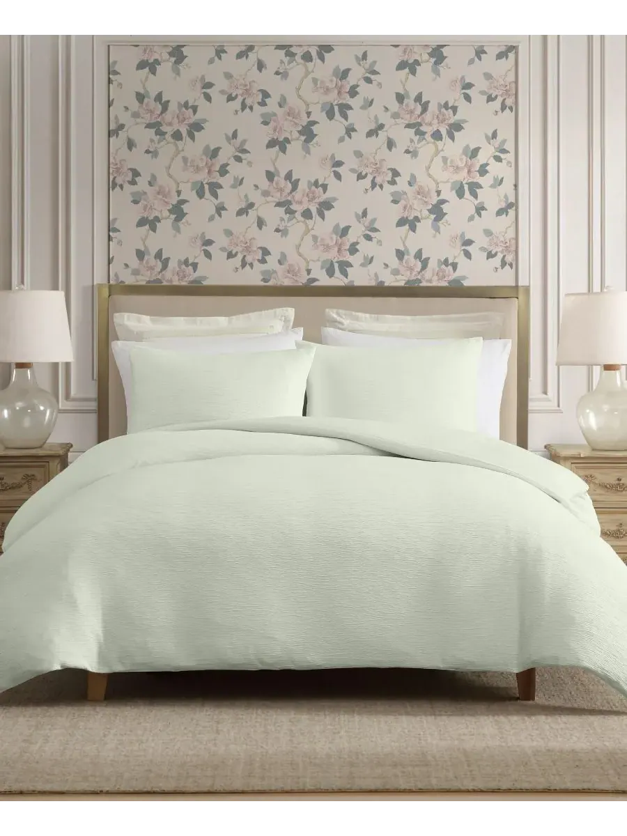 Комплект постельного белья из жатой марли, 3 предмета, размер King Laura Ashley