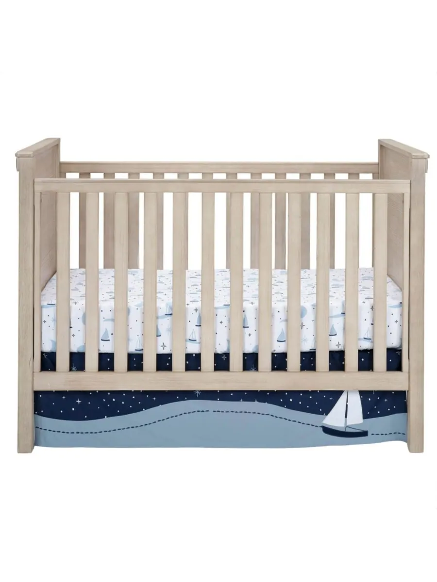 Комплект постельного белья для детской кроватки Little Skipper из 3 предметов с изображением — изображение 10 из 10, синий