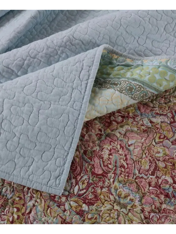 Коллекция современных покрывал Palisades из хлопка и полиэстера Greenland Home Fashions — изображение 4 из 4, синий