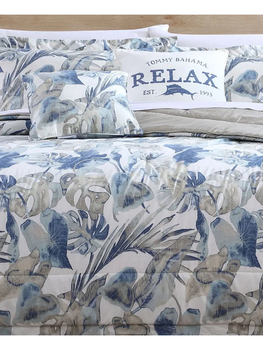 Комплект постельного белья Raw Coast из 5 предметов, размер Queen Tommy Bahama Home — изображение 3 из 6, синий
