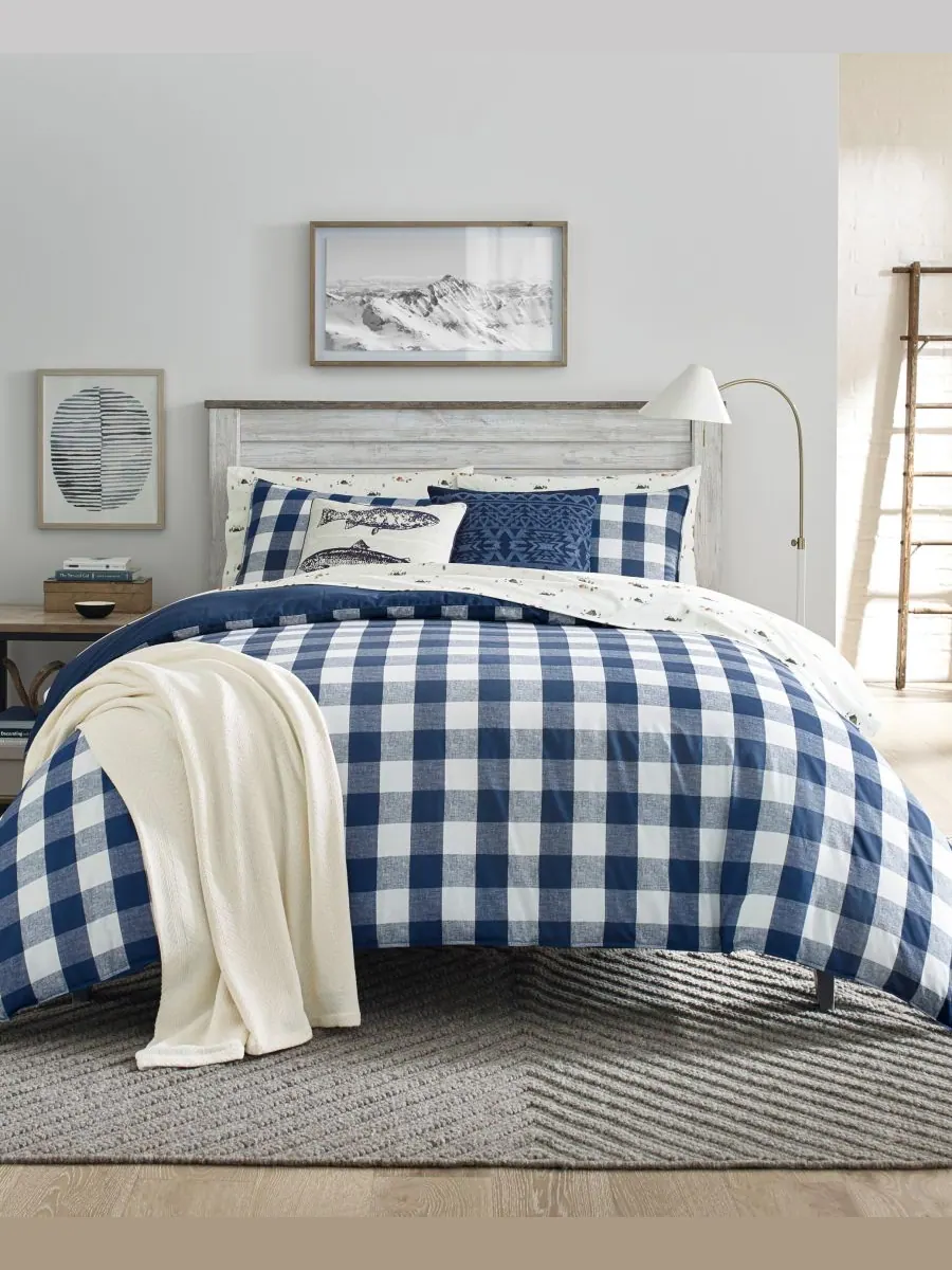 Комплект постельного белья lakehouse plaid из 3 предметов, размер king Eddie Bauer