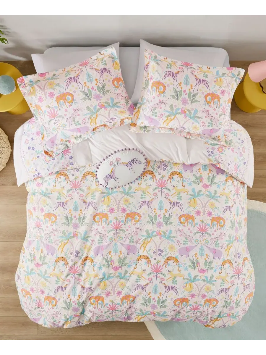 Комплект постельного белья Intelligent Design Lulu Floral, двусторонний, 4 предмета, размер — изображение 6 из 9, фиолетовый