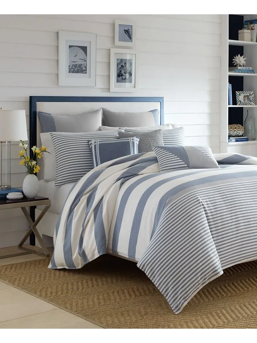 Двусторонний комплект постельного белья Fairwater из 3 предметов, размер Full/Queen Nautica