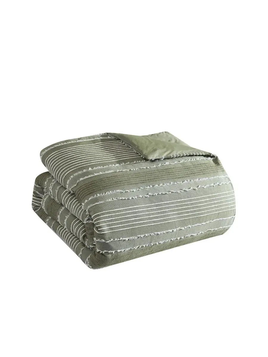 Комплект стеганого покрывала Harley Jacquard 5-предметный, королевский размер Riverbrook Home — изображение 5 из 8, зеленый