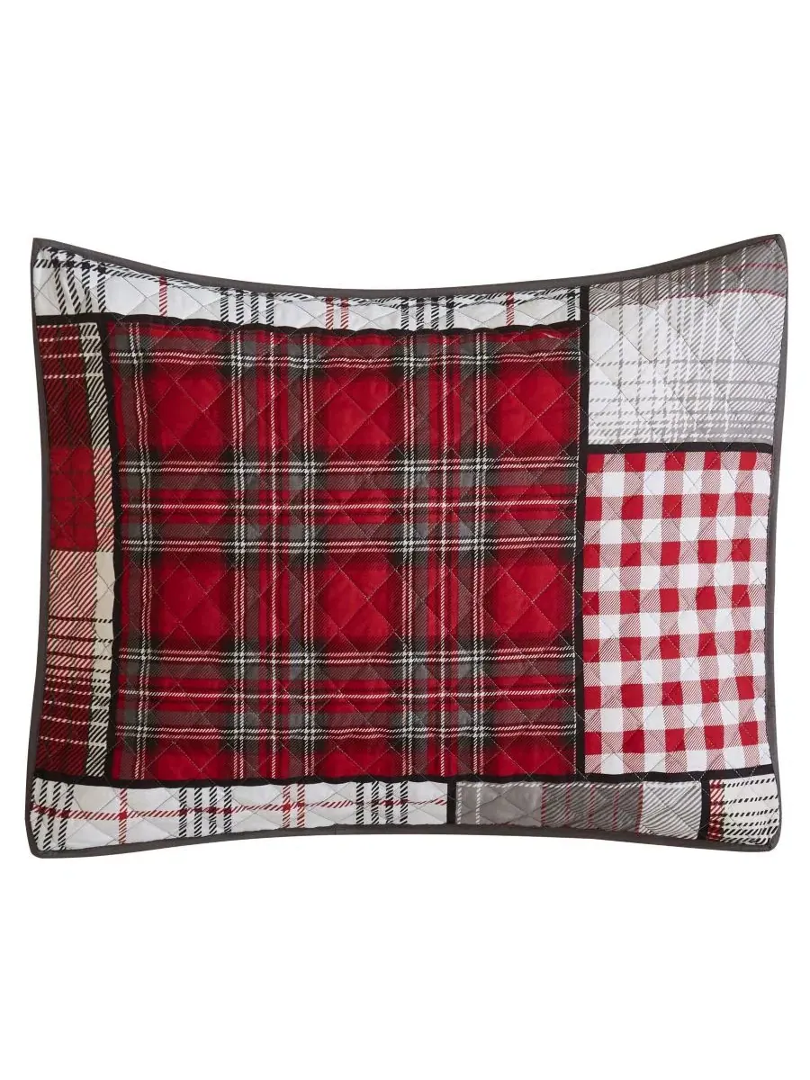Комплект стеганых одеял Thomas Geometric, 3 предмета, Queen Stratford Park — изображение 2 из 4, красный