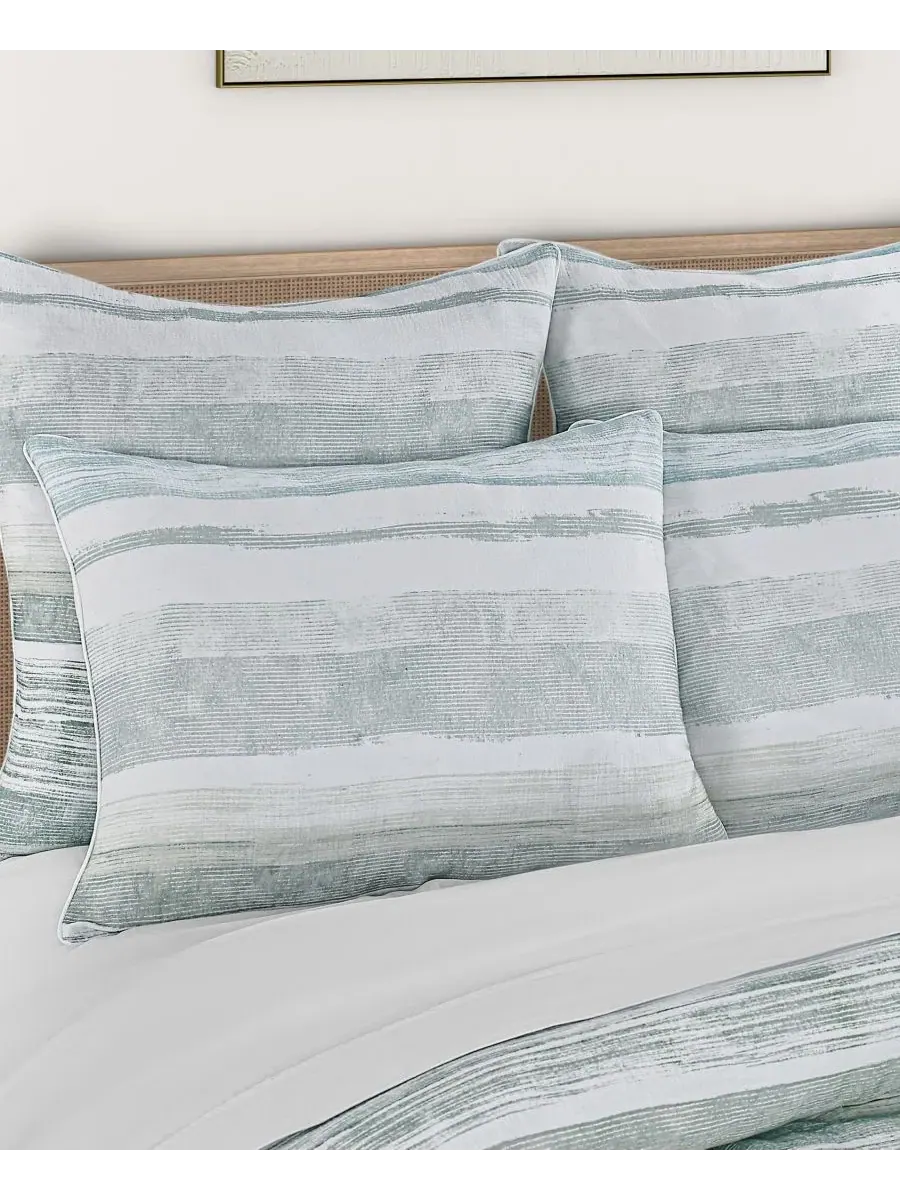 Комплект стеганого одеяла Surf Stripe, 3 предмета, Full/Queen Salt Life — изображение 3 из 7, голубой