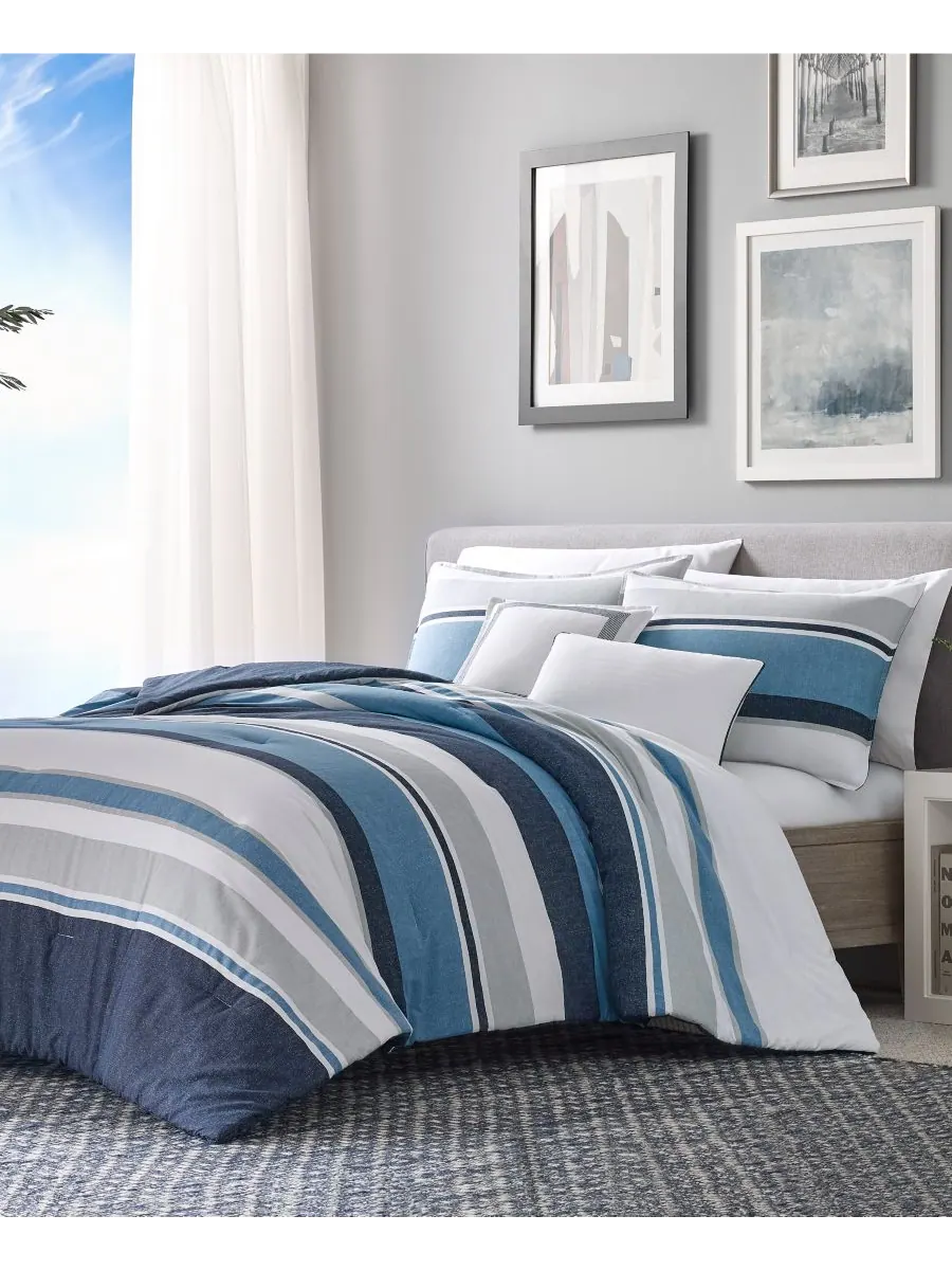 Двусторонний комплект постельного белья Westport из 4 предметов, размер Twin/Twin XL Nautica — изображение 2 из 7