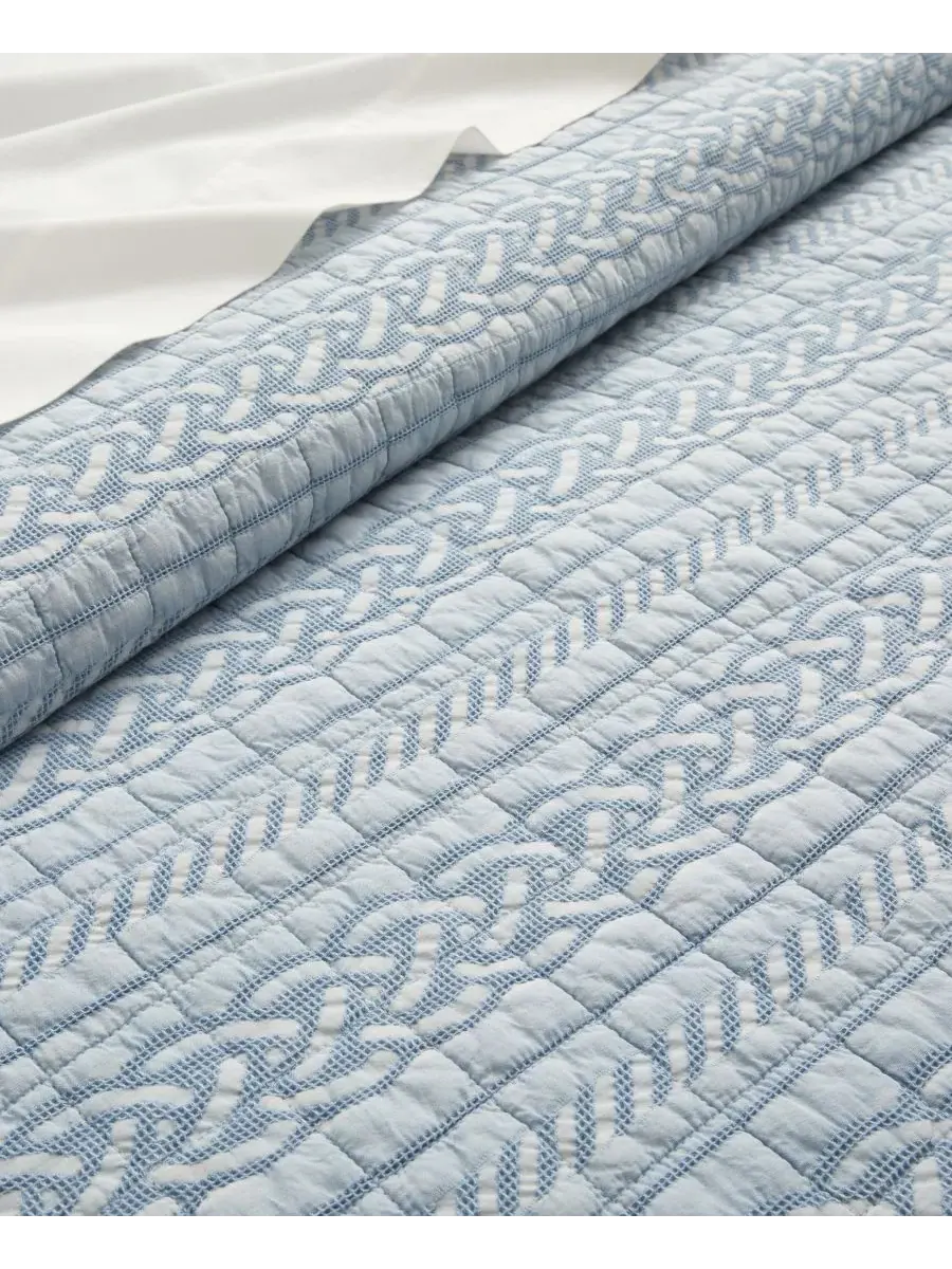 Комплект постельного белья Home Trintton Textured из 3 предметов, размер Full/Queen Levtex — изображение 5 из 5, синий