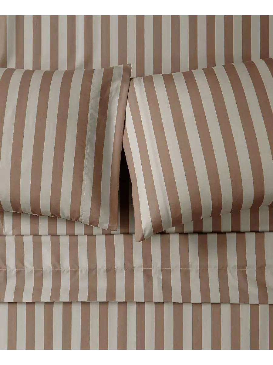 Комплект постельного белья Weston Stripe, 3 предмета, размер Twin XL Truly Soft — изображение 4 из 6, коричневый