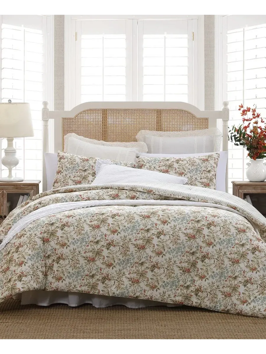 Комплект постельного белья Bramble Floral из хлопка, двусторонний, 2 предмета, размер Twin Laura