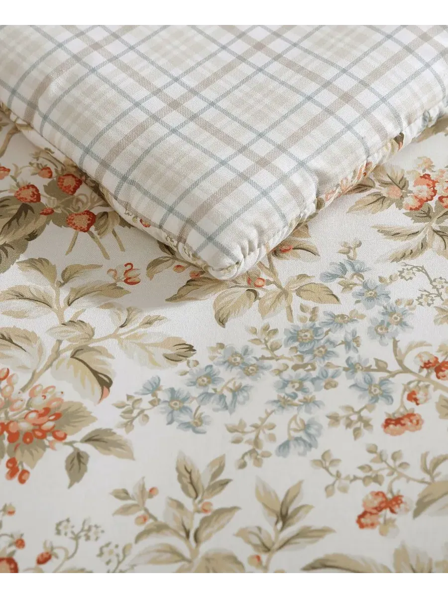 Комплект постельного белья Bramble Floral из хлопка, двусторонний, 2 предмета, размер Twin Laura — изображение 3 из 8