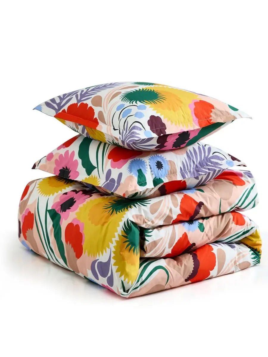 Комплект постельного белья Ojakellukka из хлопкового перкаля Marimekko, мультиколор, размер — изображение 4 из 10