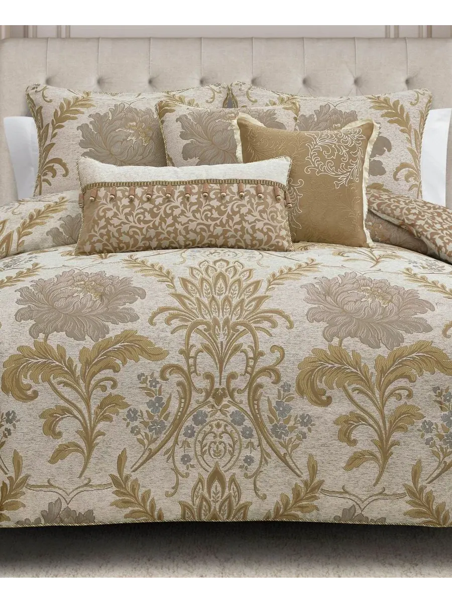 Комплект постельного белья Ansonia из 3 предметов Waterford, слоновая кость, размер Queen — изображение 3 из 7, белый