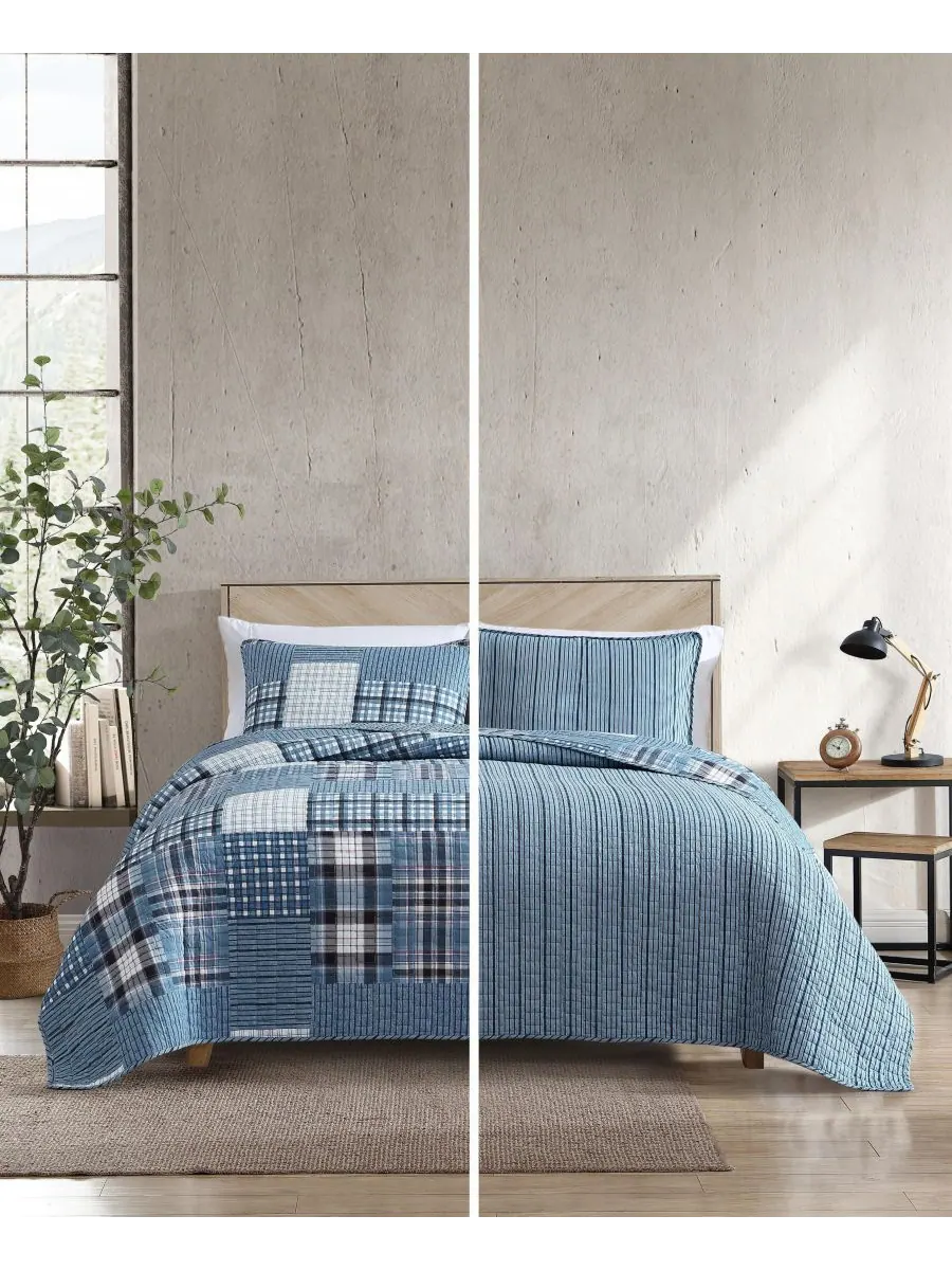Двусторонний комплект постельного белья Hawthorne из 3 предметов, размер King Eddie Bauer — изображение 5 из 10
