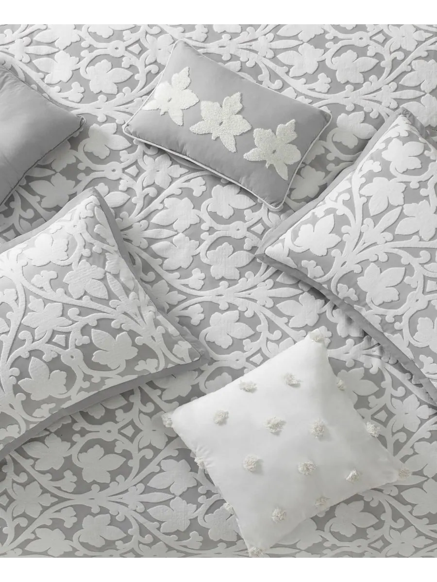 Комплект постельного белья adissa floral из 7 предметов, размер king Stratford Park — изображение 4 из 6, серый