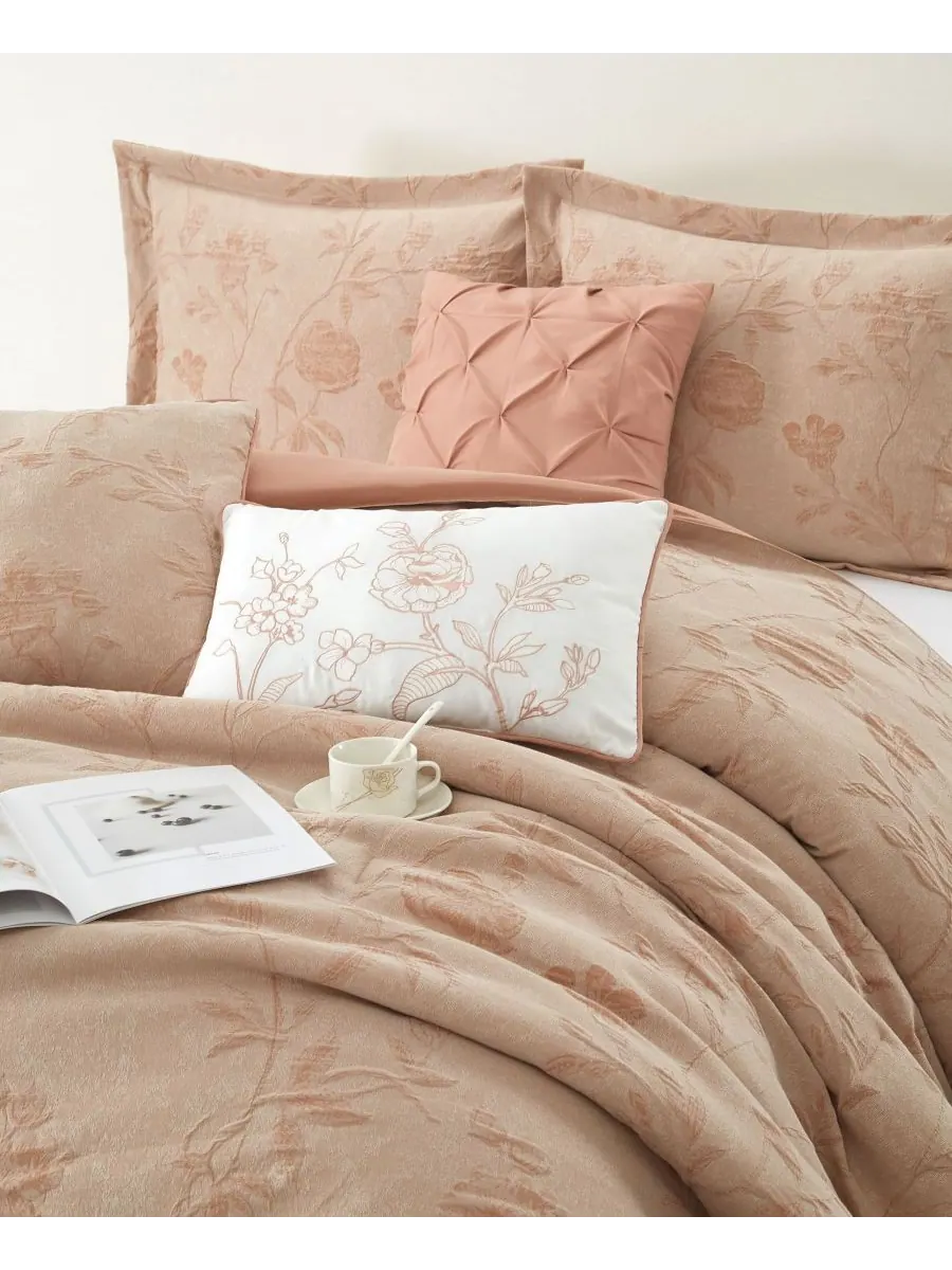 Комплект постельного белья kursia floral, 7 предметов, размер king. Stratford Park — изображение 3 из 5, пудровый розовый