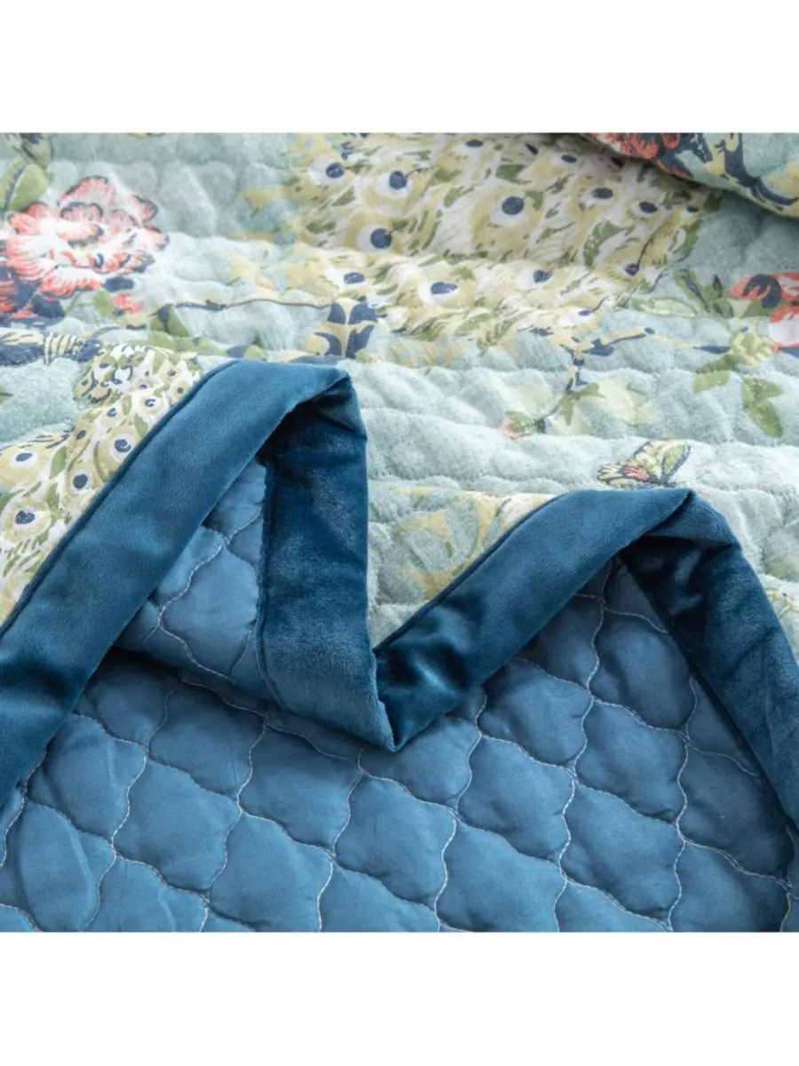 Комплект постельного белья Pavona из 3 предметов, размер Full/Queen Greenland Home Fashions — изображение 5 из 6, зеленый