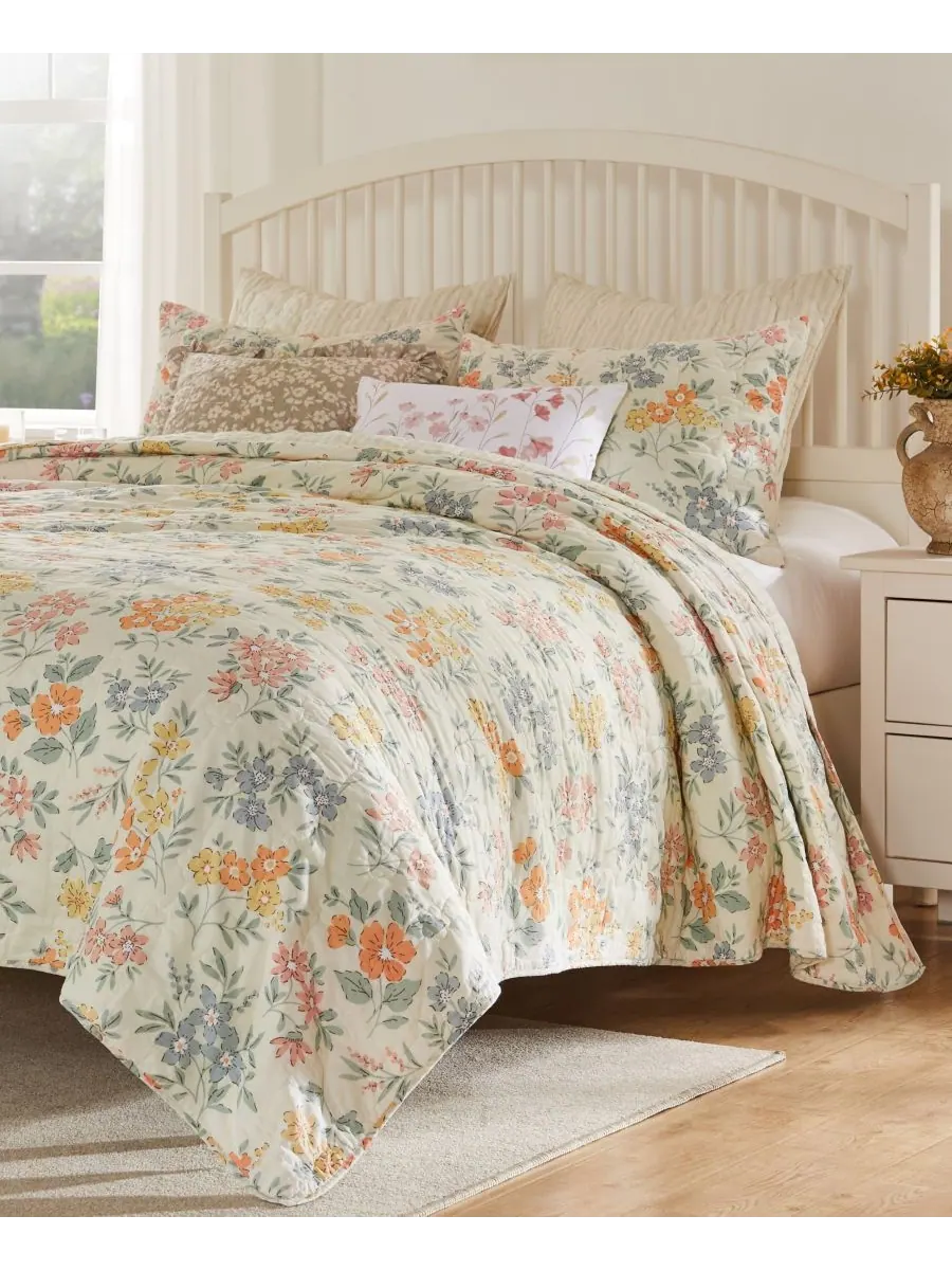Комплект постельного белья Chloe Modern Floral, 2 предмета, размер Twin Greenland Home Fashions — изображение 3 из 5, мульти