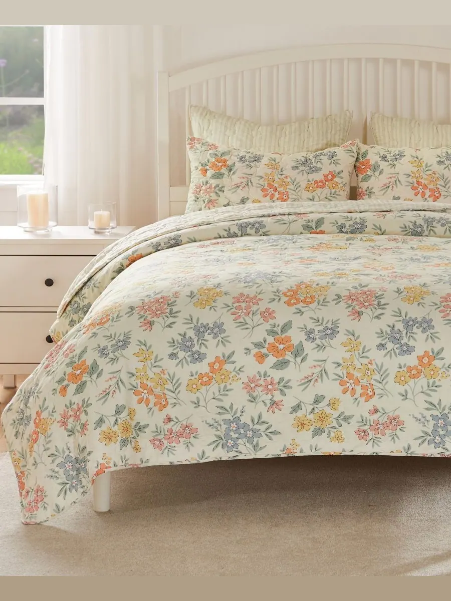 Комплект постельного белья Chloe Modern Floral, 2 предмета, размер Twin Greenland Home Fashions — изображение 5 из 5, мульти