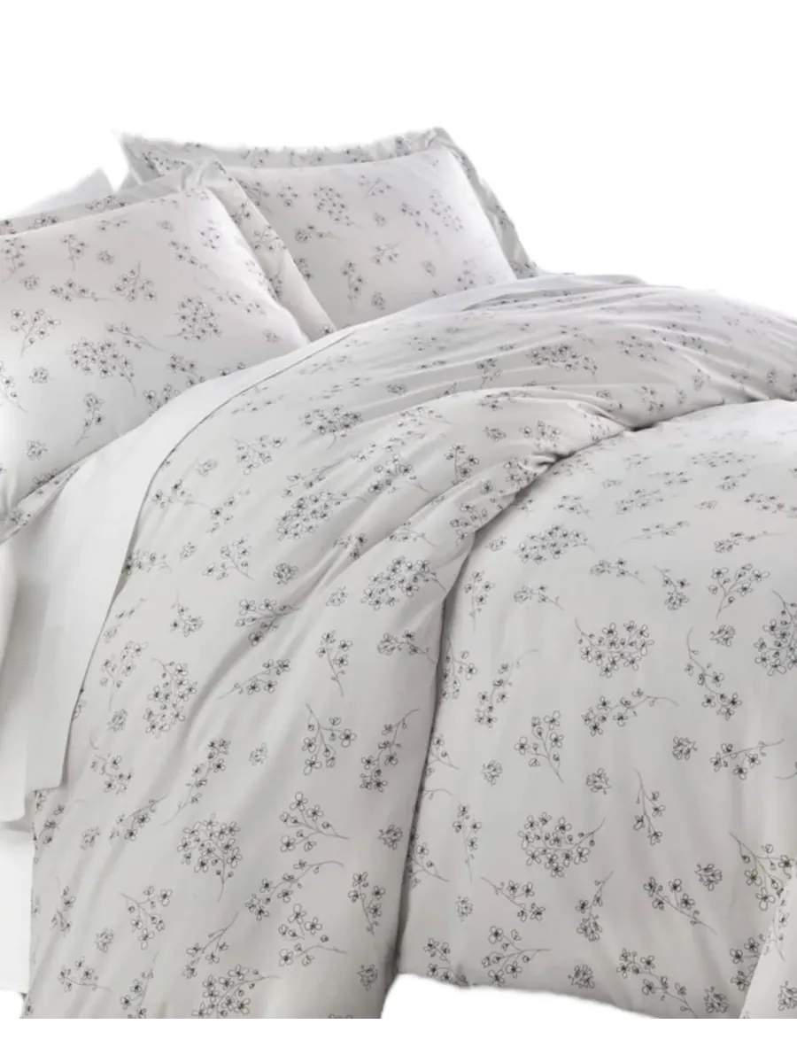 Комплект постельного белья Sweet Floral из 3 предметов, размер Full/Queen Southshore Fine Linens — изображение 2 из 5, серый