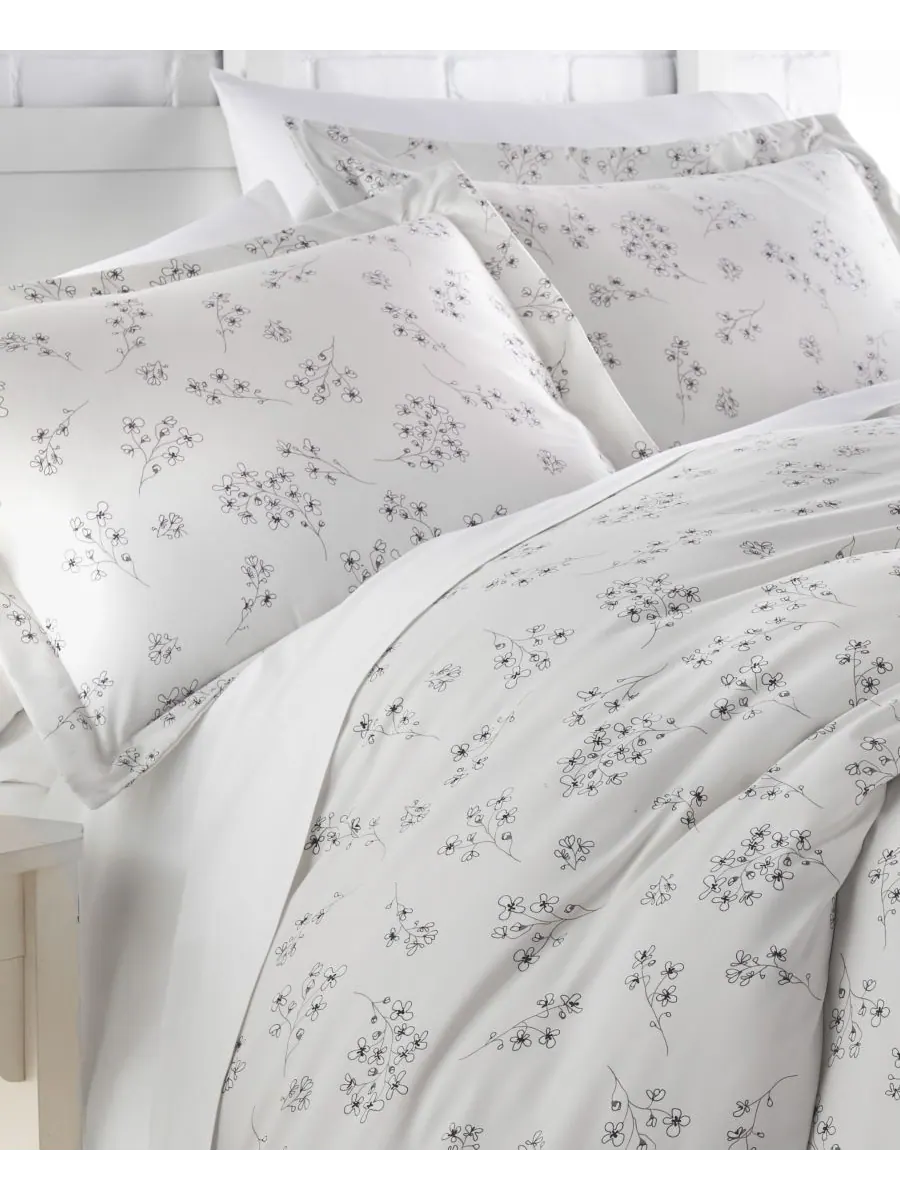 Комплект постельного белья Sweet Floral из 3 предметов, размер Full/Queen Southshore Fine Linens — изображение 5 из 5, серый