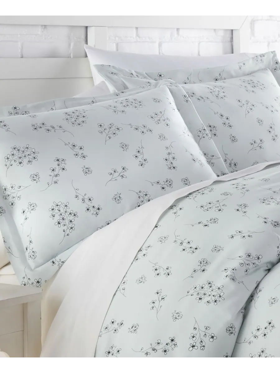 Комплект постельного белья Sweet Floral из 3 предметов, размер Full/Queen Southshore Fine Linens — изображение 5 из 5, синий
