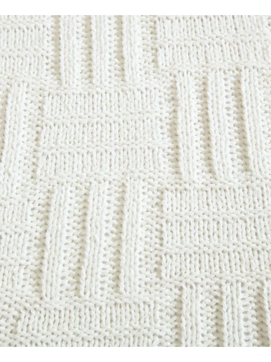 Плед вязаный с цепочкой, 152 x 127 см Tommy Bahama Home — изображение 2 из 7, белый