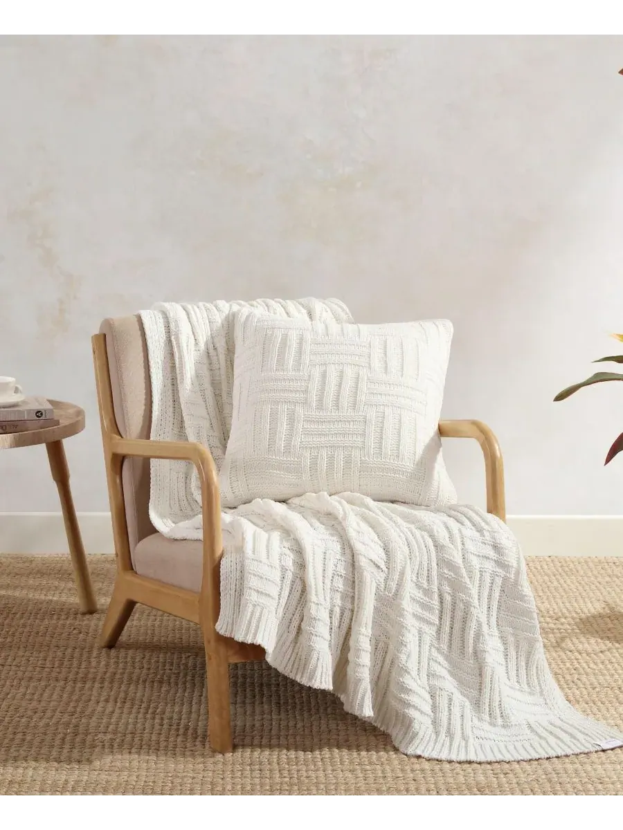 Плед вязаный с цепочкой, 152 x 127 см Tommy Bahama Home — изображение 7 из 7, белый