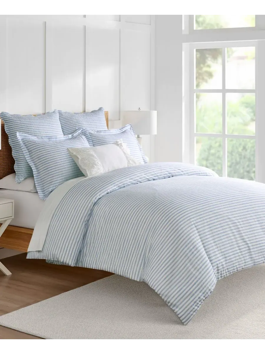 Комплекты двустороннего постельного белья Home Martha Stripe Levtex, синий, размер Full/Queen