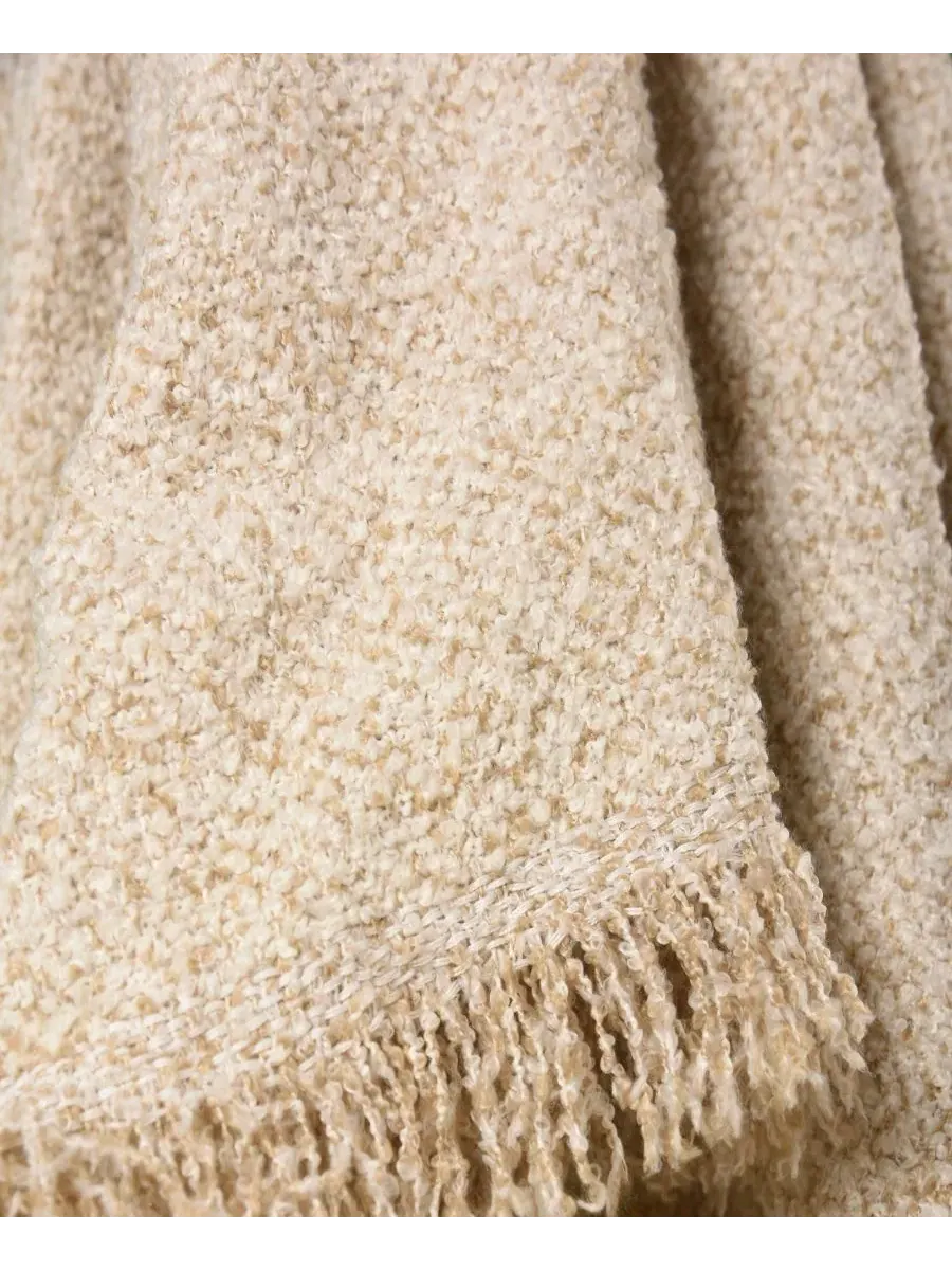 Плед Ruth Boucle Texture, 127 x 152 см Rizzy Home — изображение 3 из 8, бежевый